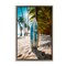 Stupell Industries Blue Surfboard Coastal Blur Black Framed Floater Canvas Wall Art, design by LSR Design Studio